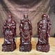 thumbnail image 3 of Ebony wood carving of the Three Star Gods of Fortune, Prosperity, and Longevity - a decorative item for the elderly to celebrate their birthdays and attract wealth in the living room., 3 of 4
