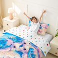 thumbnail image 3 of spefrowx Kawaii Beach Turtle Twin Duvet Cover for Girls, Pink Gloss Pearl Clam Shell Starfish Twin Bedding, Polka Dot Reversible, 2pcs, 1 Duvet Cover and 1 Pillowcase, 3 of 6