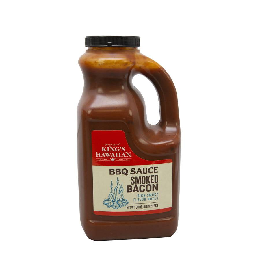 King's Hawaiian Food Service Jug Of Smoked Bacon Bbq Sauce, 64 Ounce (2