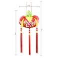 thumbnail image 2 of drdong-Handmade Silk Ribbon Sachet, Palace Lantern, Embroidery Art Craft for Home Decoration-Medium and red…, 2 of 3