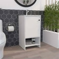 thumbnail image 2 of FM FURNITURE Chariot Modern Metal Free Standing Vanity Cabinet in White, 2 of 7