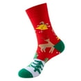 thumbnail image 2 of Adult Novelty Christmas Socks Festive Santa and Bells Design Multi Pack for Holiday, 2 of 3