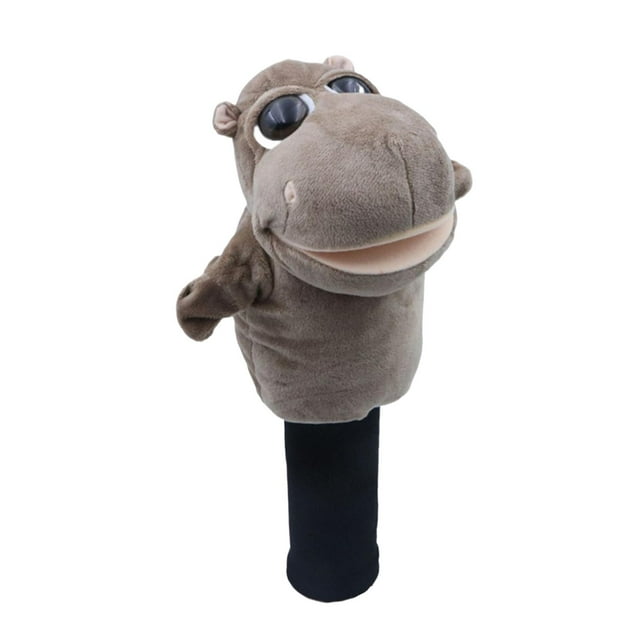 Funda de cabeza de golf con diseño de animal, regalo divertido y ligero de peluche para hombres y mujeres golfistas hipopótamo