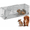 Silver-24 x 8 x 8 inch, variant on Large Live Animal Trap for Raccoon, Stray Dog, Fox, Groundhog, Heavy Duty Q235 Carbon Steel Humane Cage, Foldable Catch and Release Trap