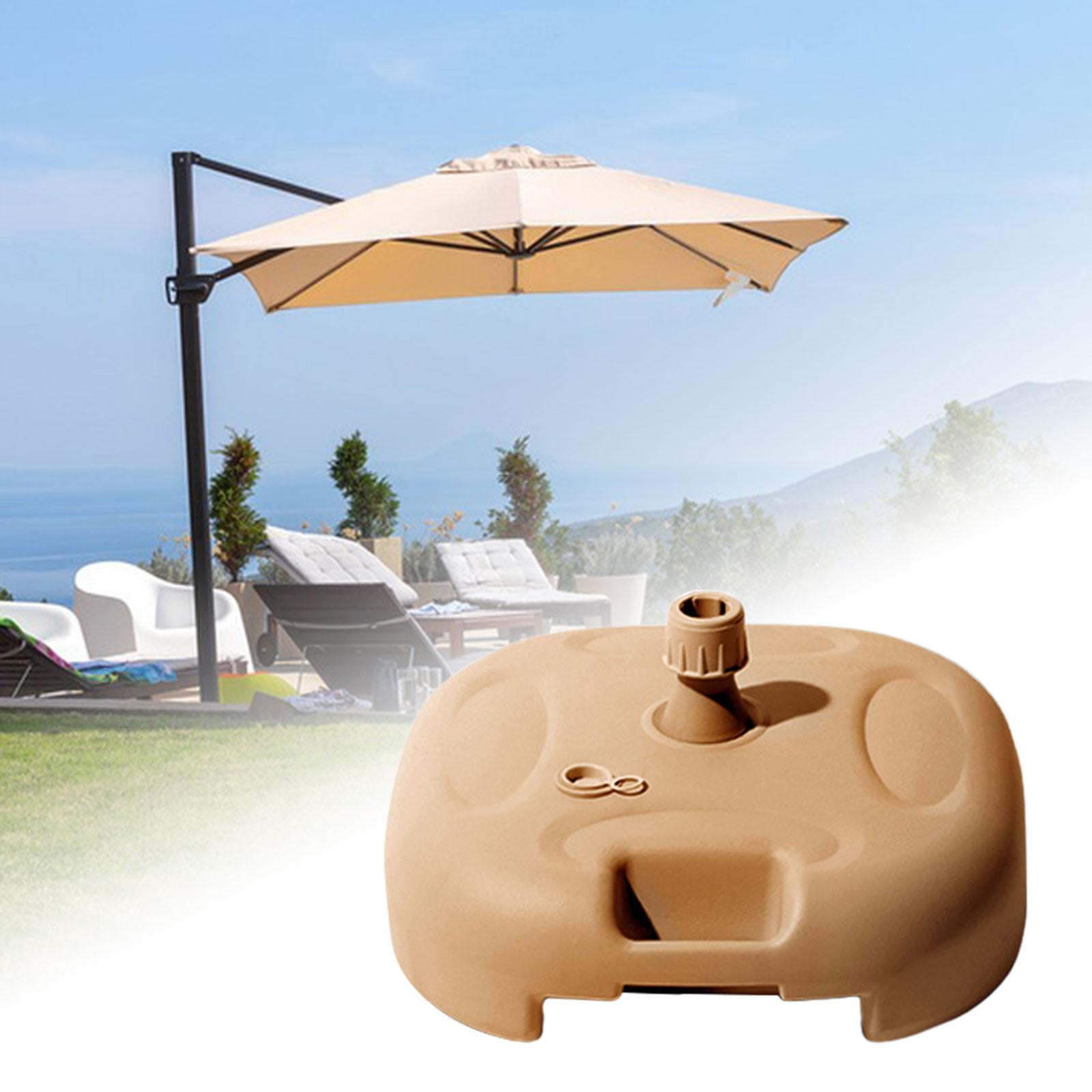 oshhni Patio Umbrella Base Pole Holder Heavy Duty Square Water/Sand Filled Parasol Base