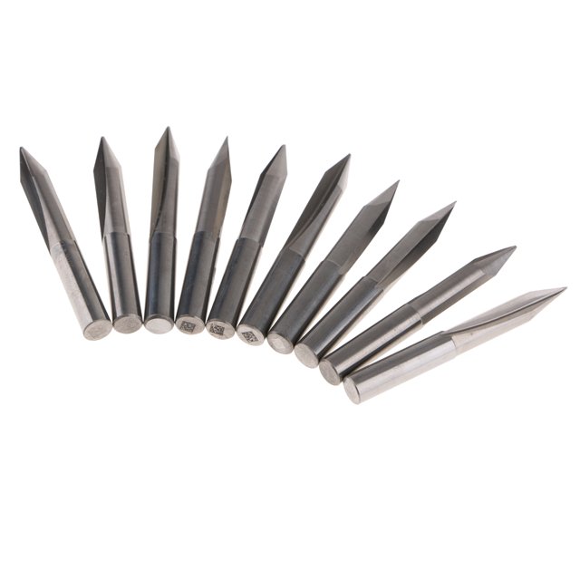 10pcs Cuchillo Ranurado Zulema Herramienta de Grabado 50 mm 25 mm 30 Grados Cortador de Talla Recta