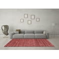 thumbnail image 3 of Ahgly Company Indoor Round Abstract Red Modern Area Rugs, 5' Round, 3 of 4