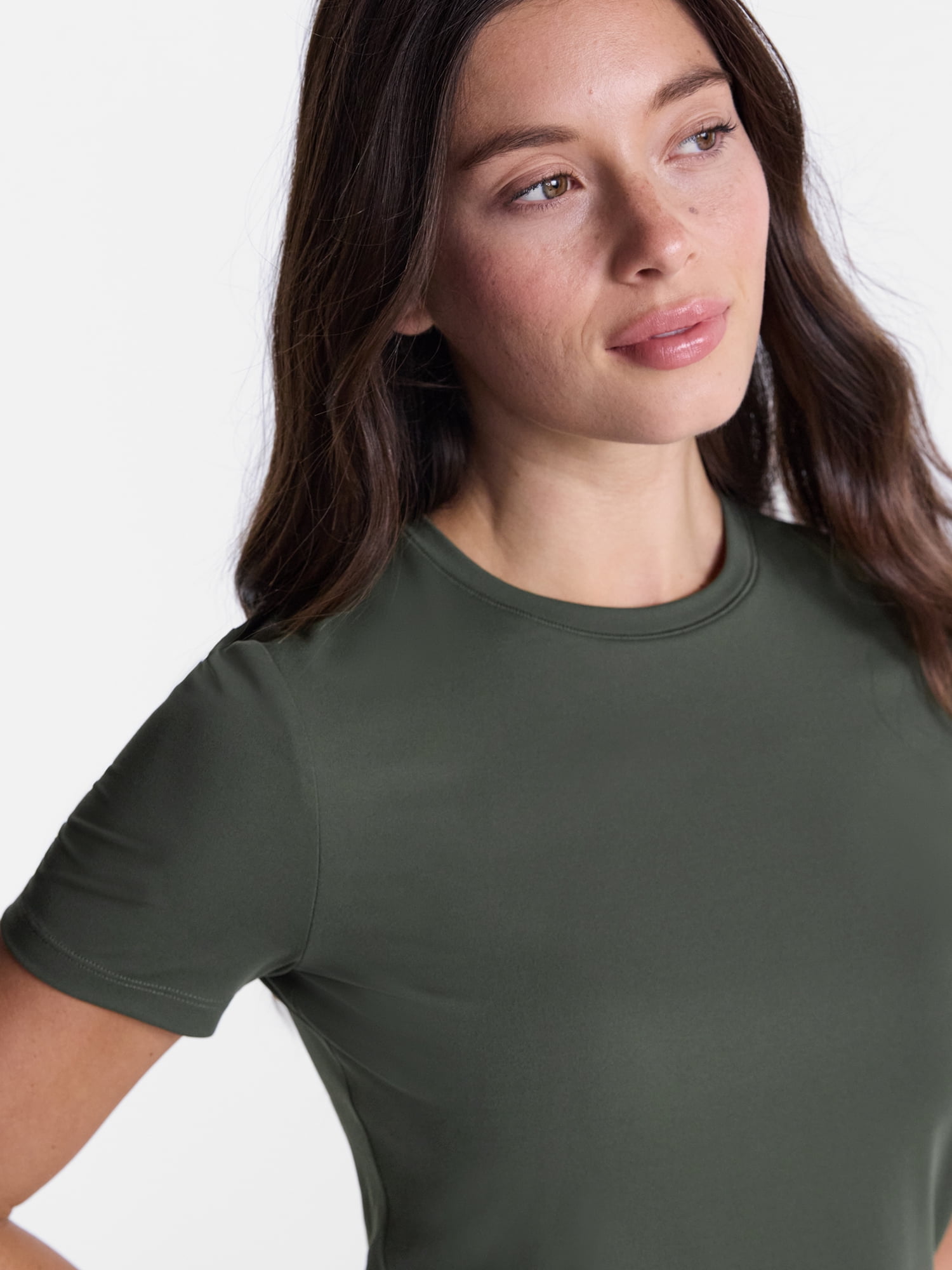 Avia Women's and Women's Plus SoftSculpt Tee with Short Sleeves, Sizes XS-4X
