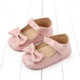 thumbnail image 2 of Eashery Baby Girls Boys Shoes First Walkers Canvas Denim Shoes Baby Boys Girls Sneaker Soft Sole Baby Shoes (Pink,6), 2 of 5