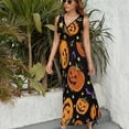 thumbnail image 6 of Halloween Pumpkin Sleeveless Dress Summer Women Clothes Dress for Pregnant Women Dresses, 6 of 9