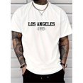 thumbnail image 1 of Los Angeles 1993 T-Shirt Graphique pour Hommes - Col Rond Décontracté avec Légère Élasticité, Mode Été, 1 of 5