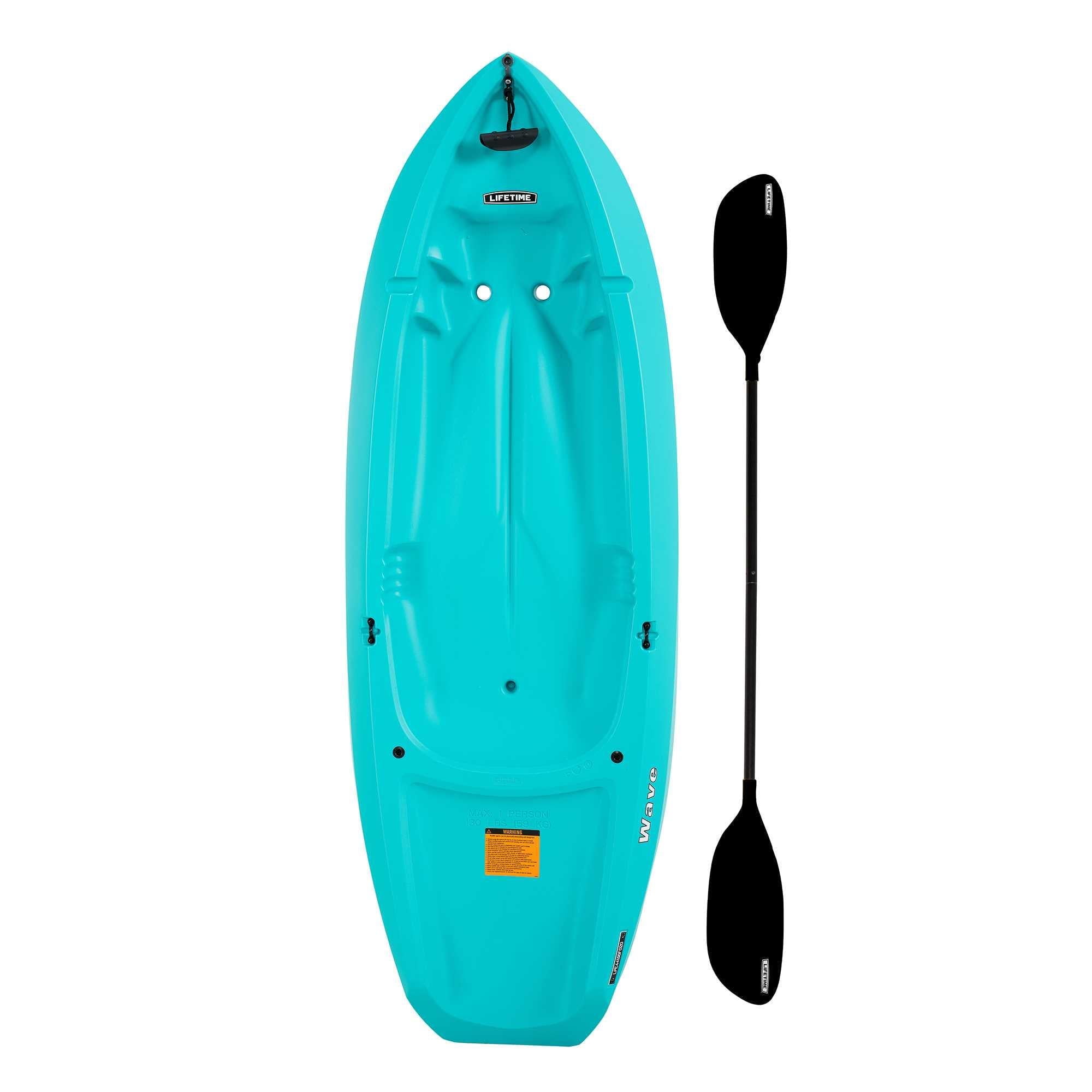 Lifetime Wave 6 ft Youth Sit-On-Top Kayak with Paddle, Aqua (91185)