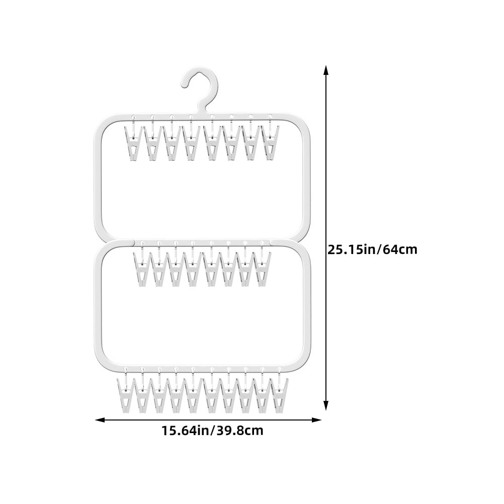Masteelf  2 PCS Socks Patch Clothes Rack Hangers for Child Baby White