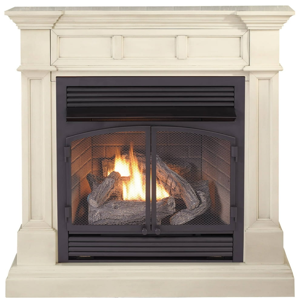 Dual Fuel Vent Free Gas Fireplace System 32,000 BTU, Remote