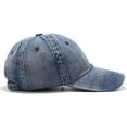 thumbnail image 5 of Washed Baseball Cap Distressed Denim Cotton Dad Hat Adjustable Polo Trucker Unisex Style Hat, 5 of 7
