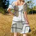 thumbnail image 4 of Mid Mod Mix up Sleeveless Dress Woman fashion wom's eving dresses023 wedding dresses for parties Female dress, 4 of 6