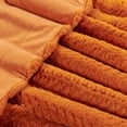 thumbnail image 6 of Home Soft Things Tread Pattern Faux Fur Throw Blanket with Micromink Back, Luxury Soft Cozy Plush Fluffy Fuzzy Reversible Thick Warm Throw Blanket, 50x60 inches, Burnt Orange, 6 of 11