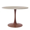 thumbnail image 4 of LeisureMod Bristol 35" Round Dining Table with Sintered Stone Top and Cherry Steel Pedestal Base for Modern Kitchen and Dining Room, 4 of 9