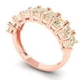 thumbnail image 2 of 2.61 ctw Wedding Band for Women - 18K Rose Gold Natural Morganite Stackable Eternity Ring, 2 of 6