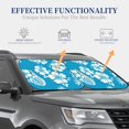 thumbnail image 4 of Windshield Sun Shade, Blue Tropical Hibiscus Flowers Foldable Car Sun Shade Windshield for Front, 2 Pieces, 4 of 7