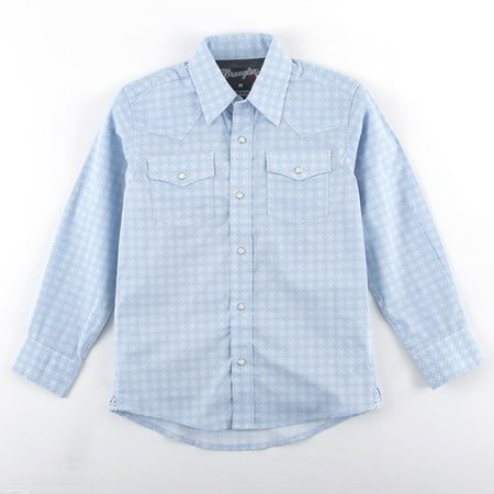 112344694 - Boys Wrangler® 20X® Competition - Advanced Comfort Shirt - Blue