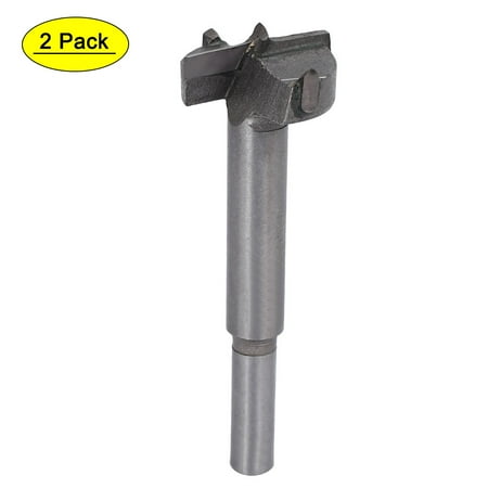 

27mm Dia Carbide Tip Round Shank Wood Cutting Hole Saw Hinge Boring Bit 2pcs