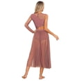 thumbnail image 2 of Manyakai Costumes de Danse Moderne Lyrique pour Femmes Robe Maxi Fluide en Tulle Sans Manches Rose Poussiéreux TG, 2 of 6