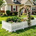 thumbnail image 1 of 2 Pack Plastic Garden Edging Fence, Easy Assembly Weather Resistant Mini Border, Stable Reusable Lawn Divider, Ground Insert Landscape Barrier for Flower Bed Yard Path Patio Outdoor Decoration, 1 of 6