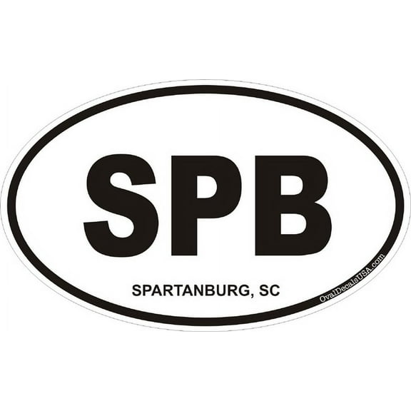 3.8 Inch Spartanburg South Carolina Oval Decal