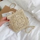 thumbnail image 4 of Bolso Paja Btafrte con Flores para Mujer Hombro Diario Verano Beige Gran Capacidad, 4 of 9