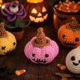 thumbnail image 5 of Mini Crochet Pumpkin Halloween Plush, Handmade Stuffed Animal Toy, Spooky Knit Jack-O-Lantern Decor, Halloween Gifts, 1.97 Inch, 5 of 6