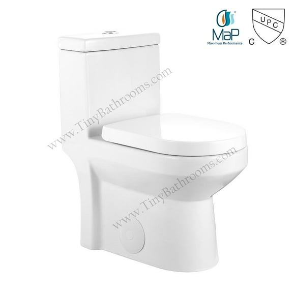 Tiny Bathrooms White 24.5in Elongated Toilet