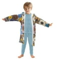 thumbnail image 7 of FORMRS Kids Bathrobe Unisex Hooded Robe Toddler Pajamas Sleepwear, Size 4-6T, Beige Flowers, 7 of 7
