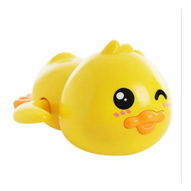 Juguetes de baño para bebés, juguetes de bañera de pato para enrollar, juego flotante de natación para niños pequeños en la piscina de la playa del baño, regalos de juego de agua para niños y niñas, amarillo brillar Electrónica