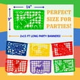 thumbnail image 3 of Mexican Papel Picado Party Banners – 30 ft (2-Pack; Plastic, Multicolor) – Coco-Themed Handcrafted Fiesta Decorations for Birthdays, Cinco de Mayo, Day of the Dead, 3 of 11