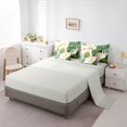 thumbnail image 5 of Castle Fairy Boho Tropical Leaf Bedding Comforter Set 7 Pieces for Teens, Geometric Art Full Bedding Set for Bedroom, Green Gold,Grey Reversible, 5 of 7