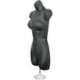 thumbnail image 2 of Black Female + Flesh Female Dress Form Mannequin Hip Long Hollow Back Body Torso Set w/ Acrylic Stand with Metal Pole & Hanging Hook, S-M Sizes, 2 of 4