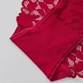 thumbnail image 6 of Womens Panties Women's Large Size High Waist Breathable Thin Thong Lace Breathable Seamless Underwear Boxers Briefs for Women Red 4XL, 6 of 6