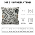 thumbnail image 5 of ONETECH Floral Pattern Bouquets of Spring Flowers Black and White Square Throw Waist Pillow Case Decorative Cushion Cover Pillowcase Sofa, 5 of 5