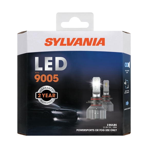 Sylvania 9005 LED Fog Light and Powersport Bulb, 2 pack, Compatible with Multiple Cars