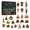 America 250th Anniversary Advent Calendar 2026 A9, variant on Medieval Cat Advent Calendar 2026 - 24 Day Christmas Countdown Box with Medieval Cat 2D Acrylic Hanging Ornaments