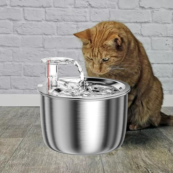 Cat Water Fountain 2L with Filter Water Feeder 304 Stainless Steel Normal