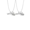thumbnail image 2 of Delight Jewelry Silvertone Large ''It's a Boy'' Mother & Daughter Heart Necklaces (Set of 2), 19"+2", 2 of 4
