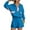 Blue, variant on Womens Workout Sweat Suits 2 Piece Tennis Shorts Set Long Sleeve Pullover Sweatshirts Athletic Sweatsuits Activewear, M