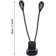 thumbnail image 2 of Lámpara de atril, 4 LED, minilámpara de doble cabezal, lámpara de clip ajustable con cable USB para lectura, libros, mesa y mesita de noche., 2 of 5