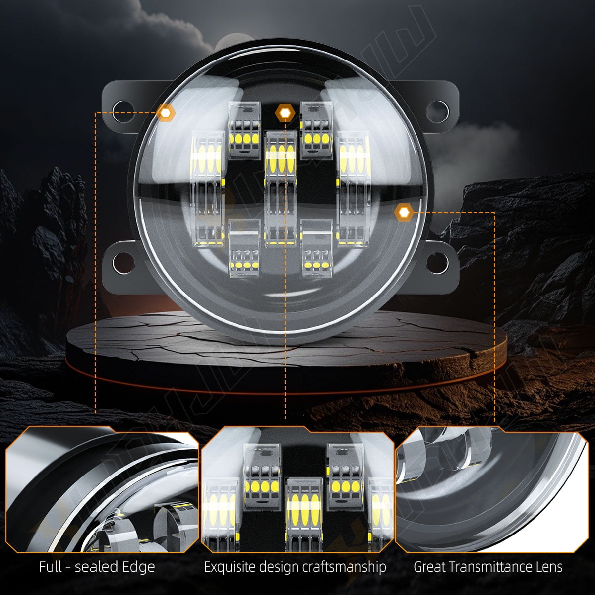 LED Bumper Clear Fog Light FOR Jeep Renegade 2015 2016 2017 2018 Driving Lamps