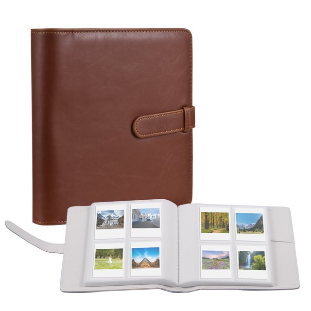 Riwcyla 128 Pockets Instant Photo Album Book Portable Card Picture Storage Case for Fujifilm Films Postcard Birthday Christmas Gift