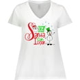 thumbnail image 3 of Inktastic Dear Santa I Can Explain Cute Snowman and Snowflakes Women's Plus Size V-Neck T-Shirt, 3 of 5