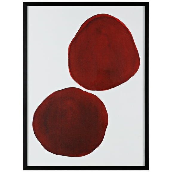 SAFAVIEH Twin Suns 18 in. x 24 in. Framed Wall Art, Red/Ivory