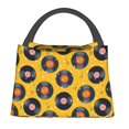 thumbnail image 1 of Fotbe Retro Vinyl Records Bolsa Térmica Portátil con Estampado, Bolsa de Entrega de Alimentos Aislada, Bolsa Reutilizable de Gran Capacidad para Comidas y Supermercado, 1 of 6